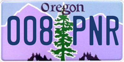 OR license plate 008PNR