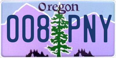OR license plate 008PNY