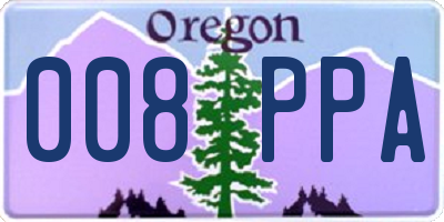 OR license plate 008PPA