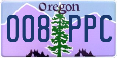 OR license plate 008PPC