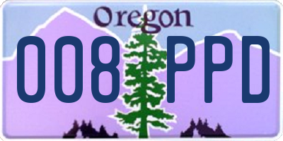 OR license plate 008PPD