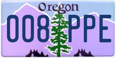 OR license plate 008PPE