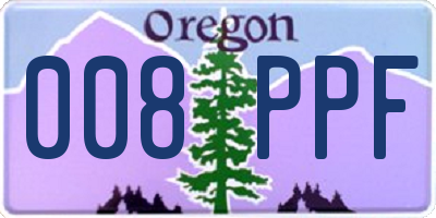 OR license plate 008PPF