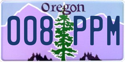 OR license plate 008PPM