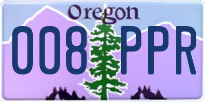 OR license plate 008PPR