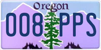 OR license plate 008PPS