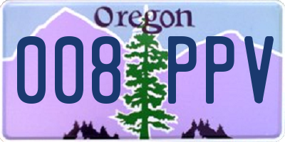 OR license plate 008PPV