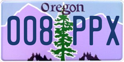 OR license plate 008PPX