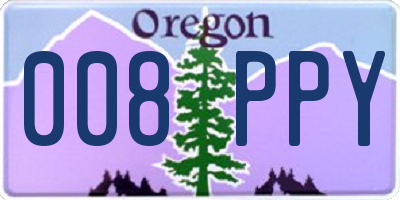 OR license plate 008PPY