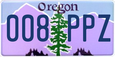 OR license plate 008PPZ
