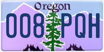 OR license plate 008PQH