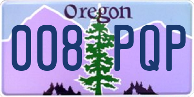 OR license plate 008PQP