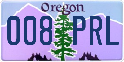 OR license plate 008PRL