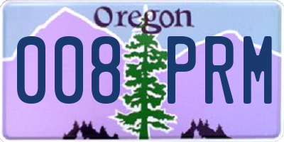 OR license plate 008PRM