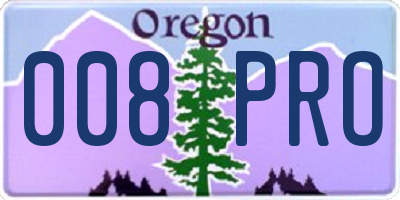OR license plate 008PRO