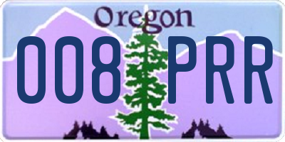 OR license plate 008PRR