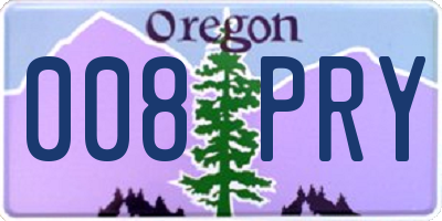 OR license plate 008PRY