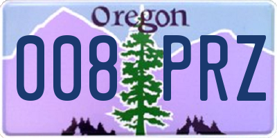 OR license plate 008PRZ