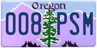 OR license plate 008PSM