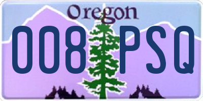 OR license plate 008PSQ