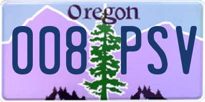 OR license plate 008PSV