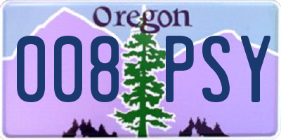 OR license plate 008PSY