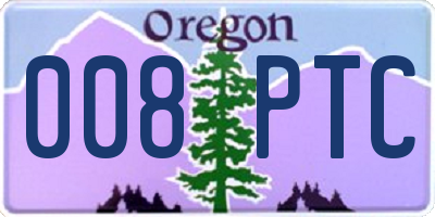 OR license plate 008PTC