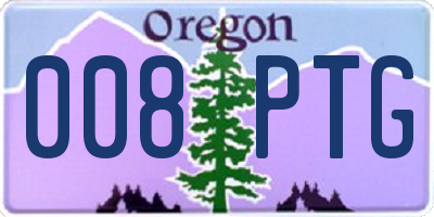 OR license plate 008PTG