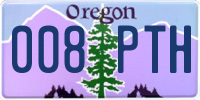 OR license plate 008PTH