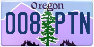 OR license plate 008PTN