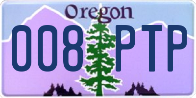 OR license plate 008PTP