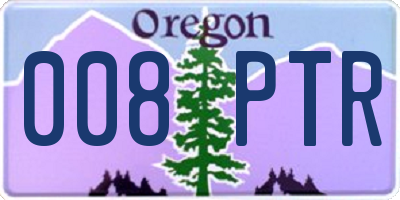 OR license plate 008PTR