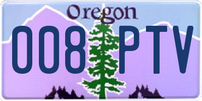 OR license plate 008PTV