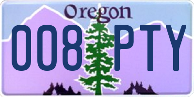 OR license plate 008PTY