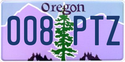 OR license plate 008PTZ