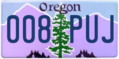OR license plate 008PUJ