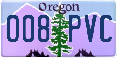 OR license plate 008PVC