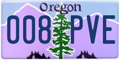 OR license plate 008PVE