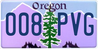 OR license plate 008PVG