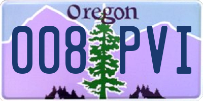 OR license plate 008PVI