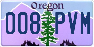 OR license plate 008PVM