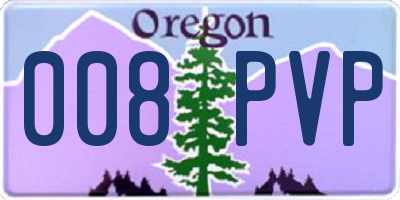 OR license plate 008PVP