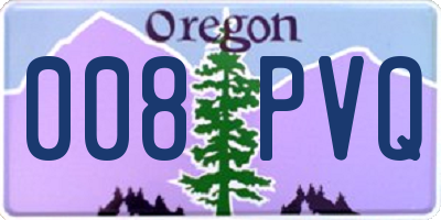 OR license plate 008PVQ
