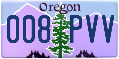 OR license plate 008PVV
