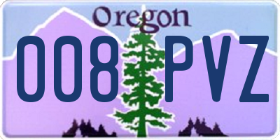 OR license plate 008PVZ