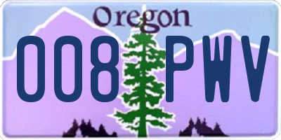 OR license plate 008PWV