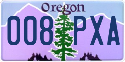 OR license plate 008PXA