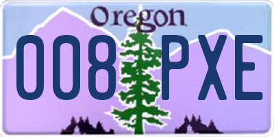 OR license plate 008PXE