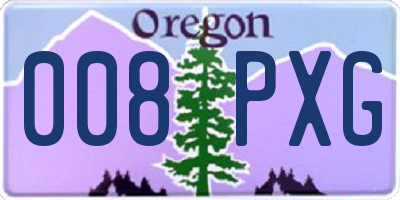 OR license plate 008PXG