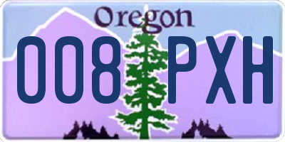 OR license plate 008PXH